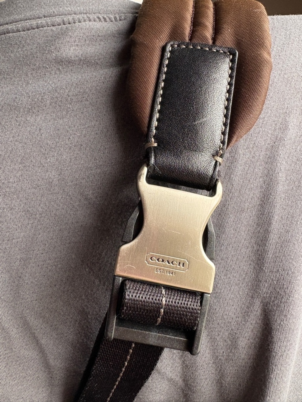 Coach Brown and Black Men’s Sling Belt Bag - Picture 6 of 6